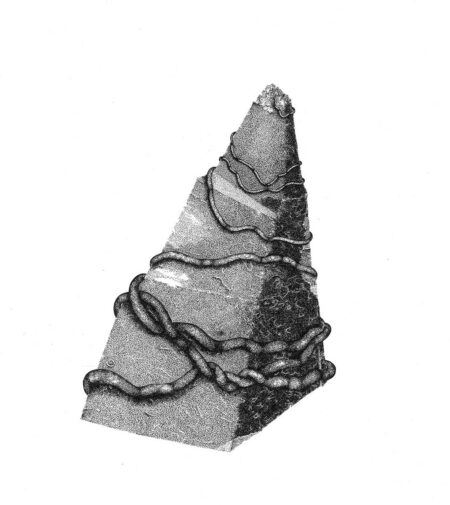 Con tensión. Tinta sobre papel 39x35cm. Año 2020.