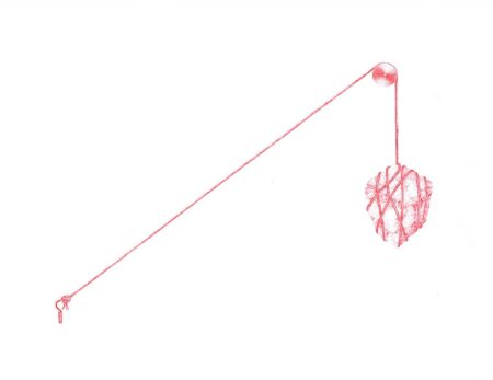 "Ejercicios para encontrar el equilibrio III" de la serie "Contemplación (y resistencia)". Tinta sobre papel 65x50cm. Año 2020/1