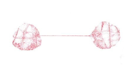 "Ejercicios para encontrar el equilibrio VI" de la serie "Contemplación (y resistencia)". Tinta sobre papel 50x75cm 2020/1.