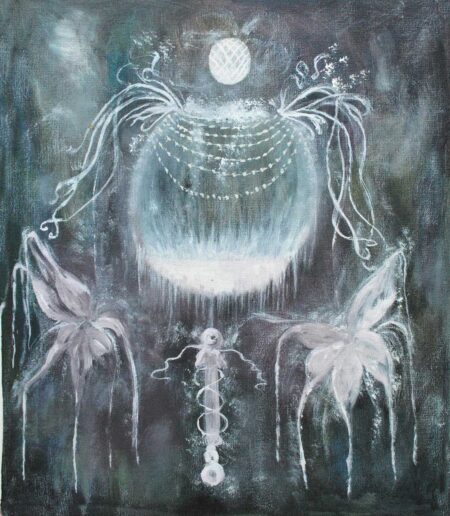 Fuente de ilusión II. Óleo sobre tela 30x26 cm. Año 2021.