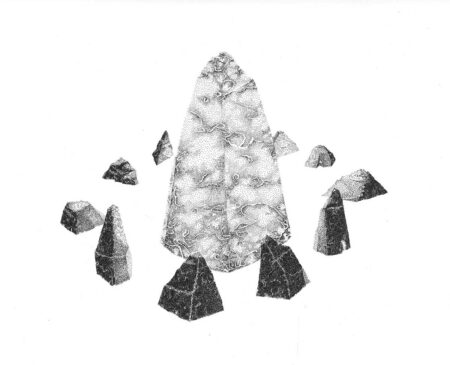 Iniciación. Tinta sobre papel 31,5x34,5cm. Año 2020.