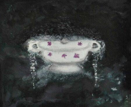 Sin título. Óleo sobre tela 17,5x15 cm. Año 2020.