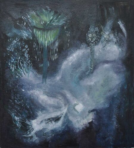 Sin título. Óleo sobre tela 25,5x23 cm Año 2020.