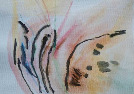 Sin título. Tintas sobre papel 24x35 cm. Año 2020.